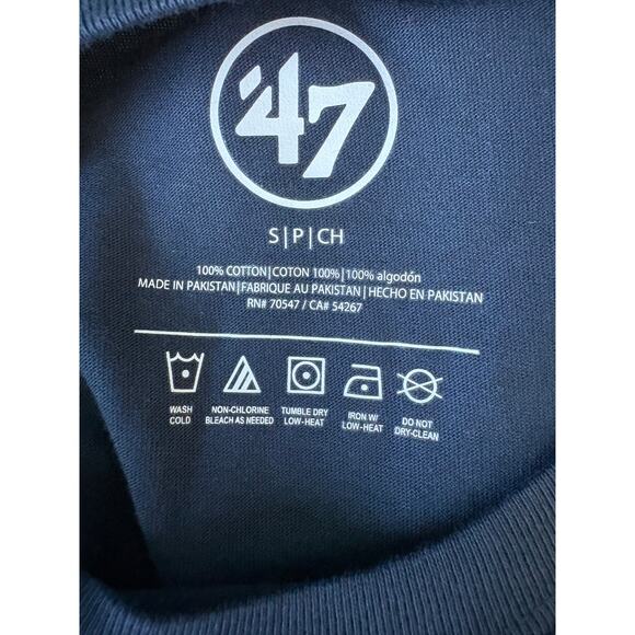 '47 Men's Houston Astros Dub Super Rival T-Shirt Blue Size Small Logo Tee MLB - Picture 4 of 6